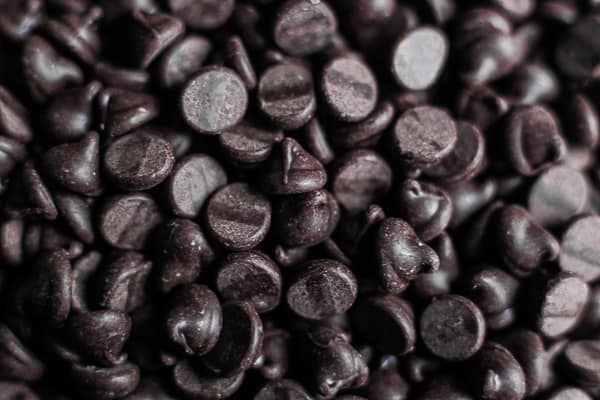 close up of chocolate chips