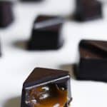 close up of caramel chocolate