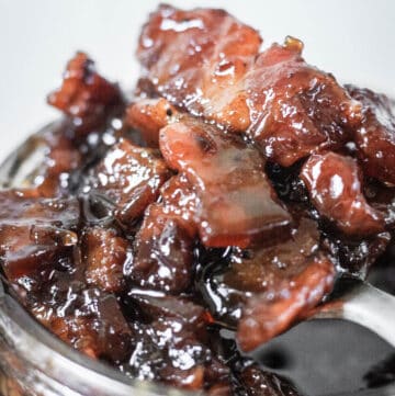 close up of bacon jam