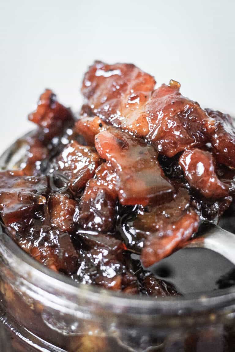 close up of bacon jam