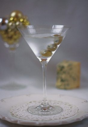 Stilton Stuffed Olive Martini