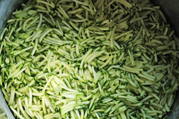 grated courgette