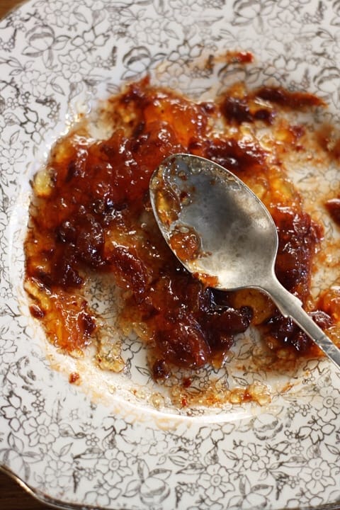 A close up of marmalade on a plate