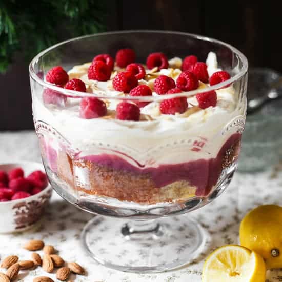 bowl of trifle on a table