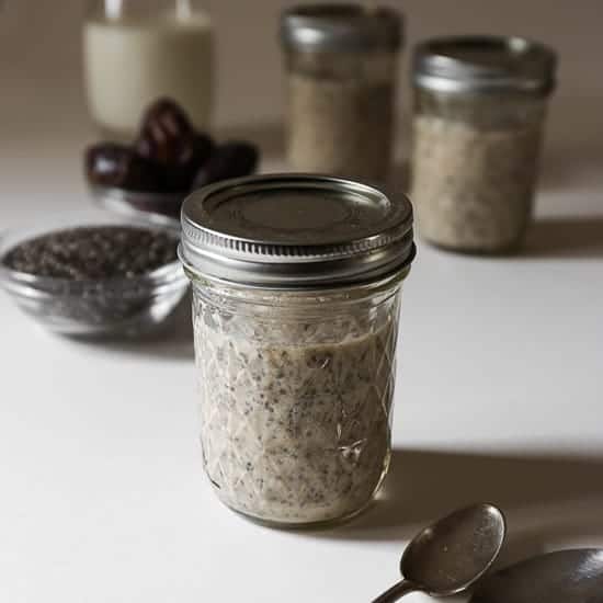 chia pudding in a jar