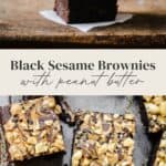 Pin image for Black Sesame Brownies
