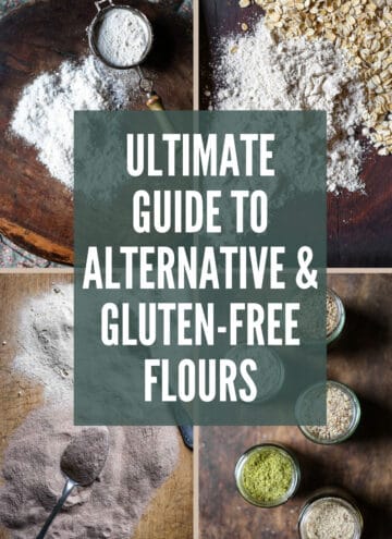 Collection of images of gluten-free flours with text overlay