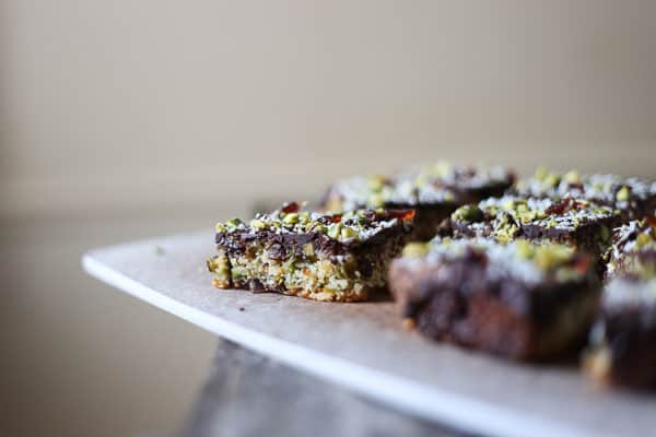 Picnic Slice on a chopping board on a wooden table