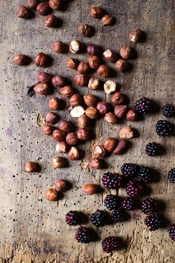 hazelnuts and blackberries