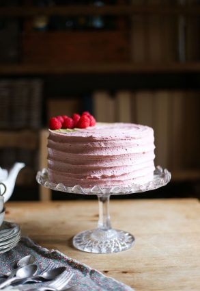 Raspberry Matcha Cake {gluten-free}