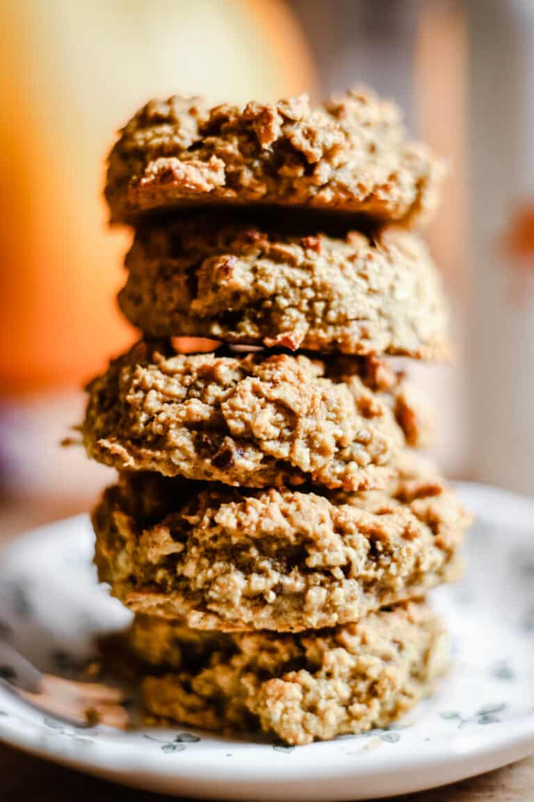 stack of cookies on a plate