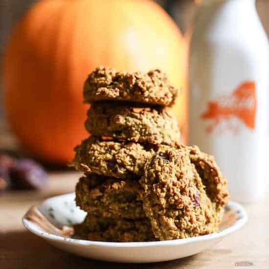 stack of cookies on a plate