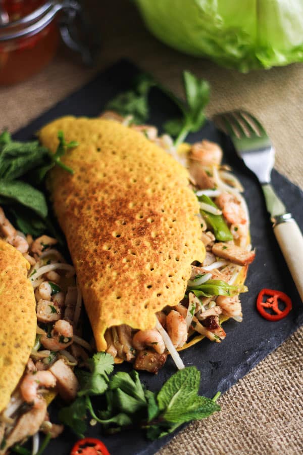 A plate of banh xeo