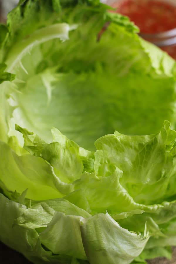 A close up of lettuce