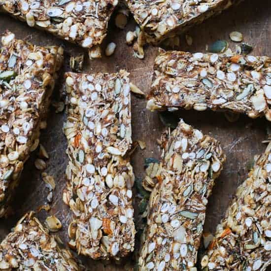 A close up of granola bars