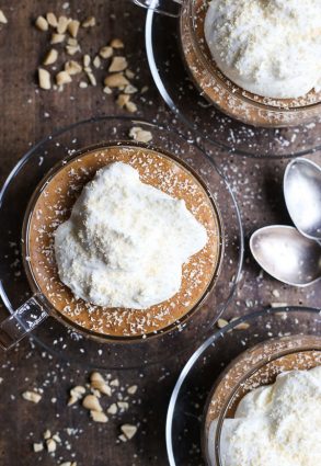 Salted Peanut Butter Blond Chocolate Mousse