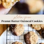 Pin image for Peanut Butter Oatmeal Cookies