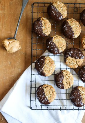 Peanut Butter Oaty Chocolate Cookies {gluten-free, dairy-free}