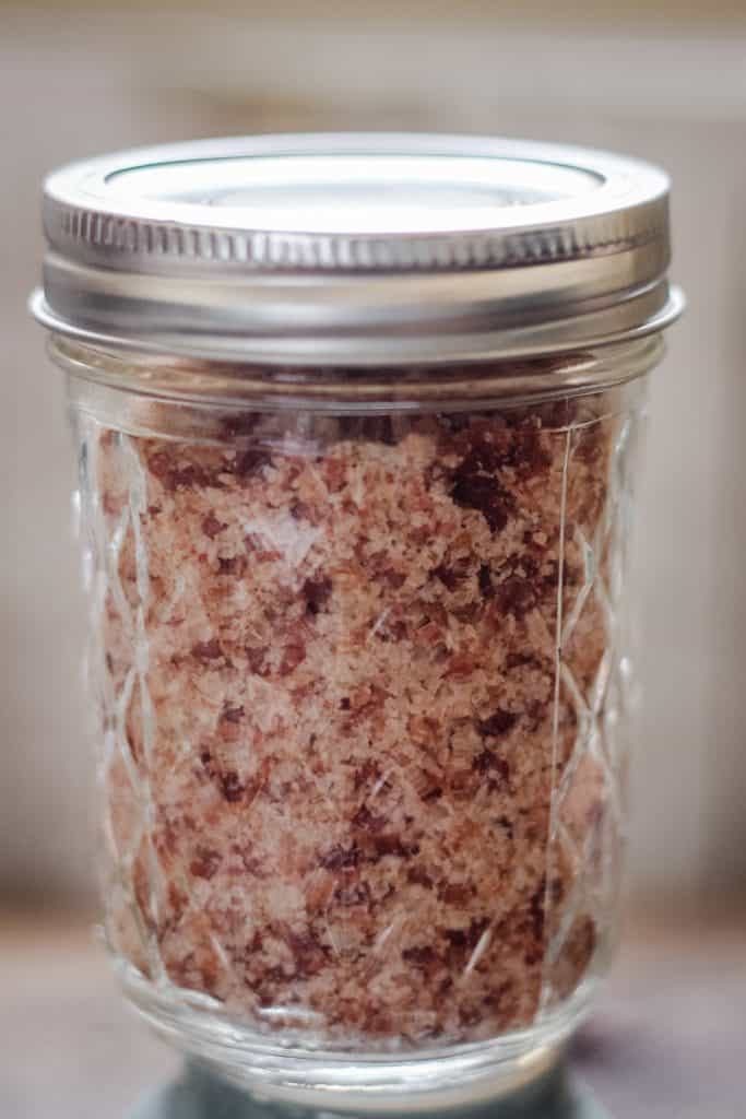A jar of bacon salt