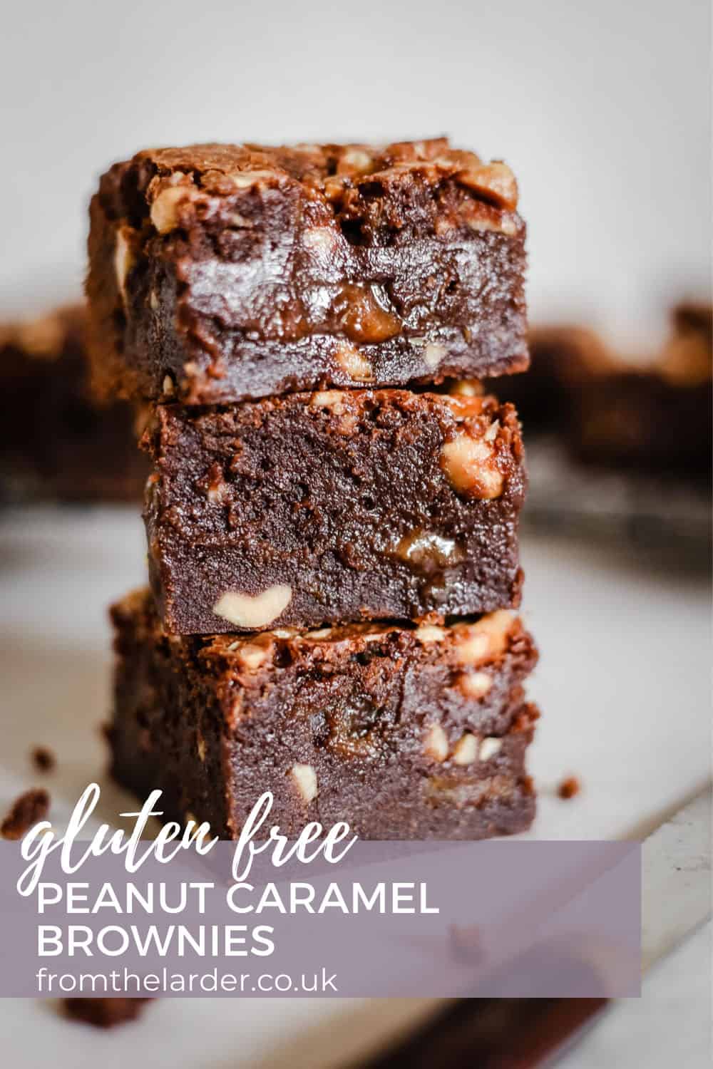 Milk Chocolate Peanut Caramel Brownies {glutenfree} From The Larder