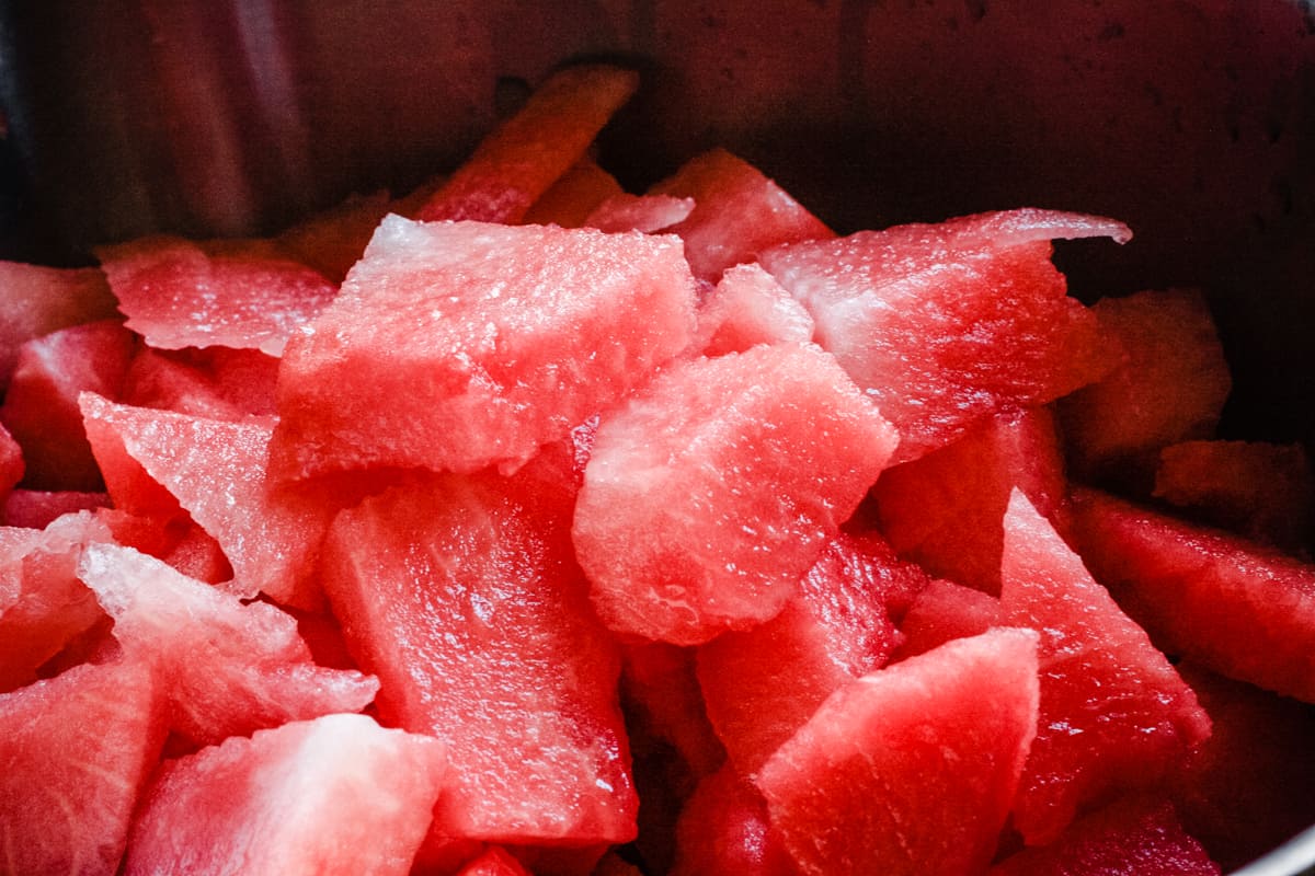 Cubes of watermelon