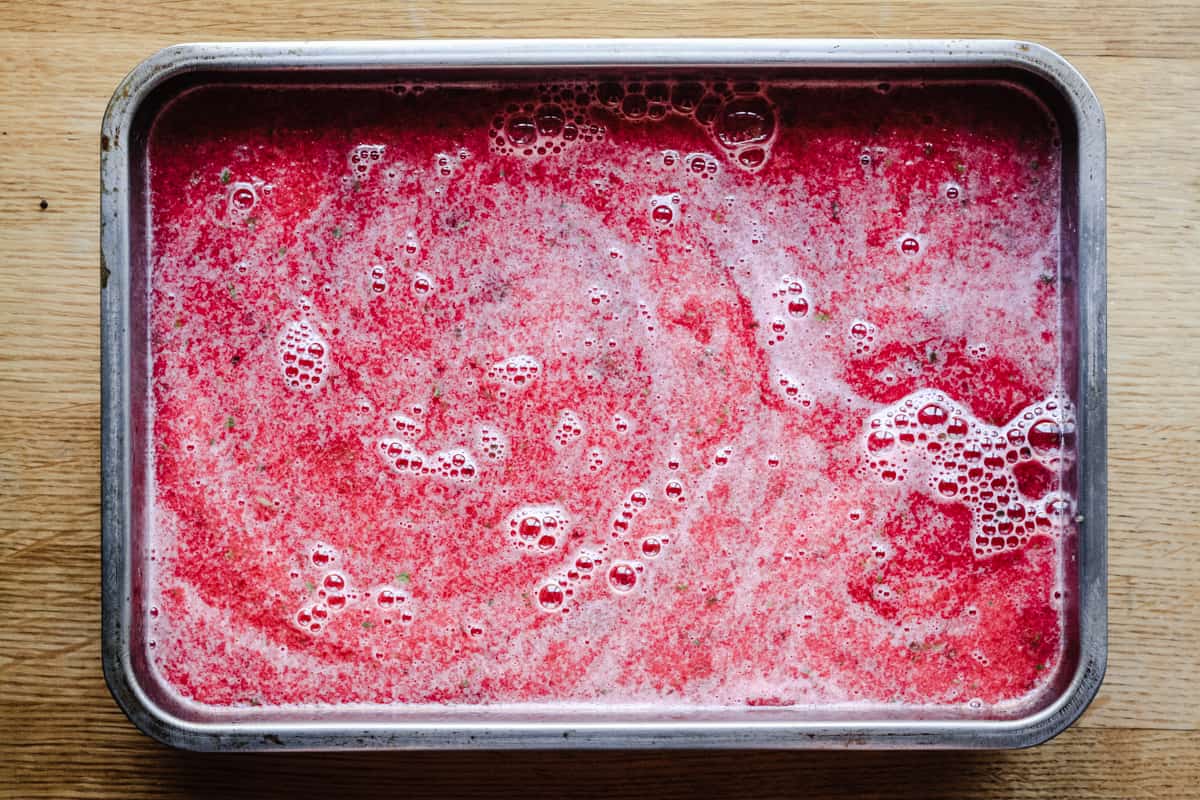 A tray of Watermelon Mint Granita