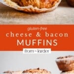 Gluten-Free Cheese & Bacon Muffins pin image