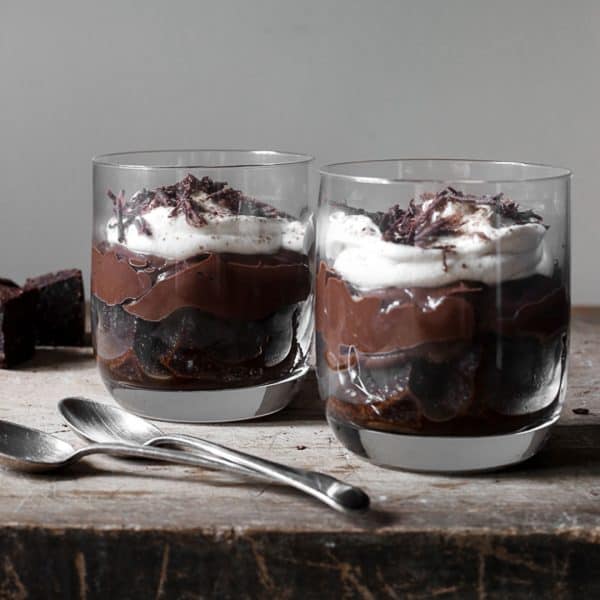 Chocolate Brownie Espresso Trifles