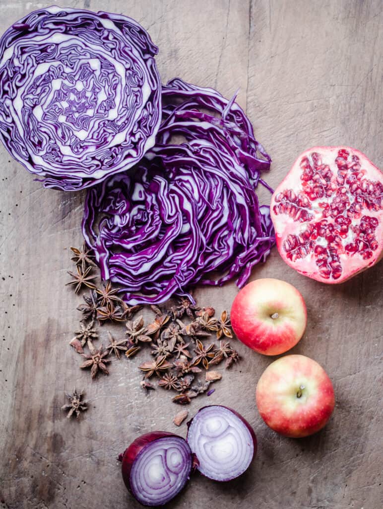 Ingredients for Braised Red Cabbage