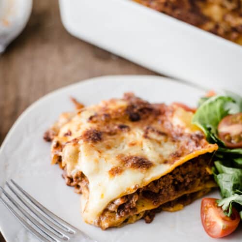 gluten-free lasagne on a plate