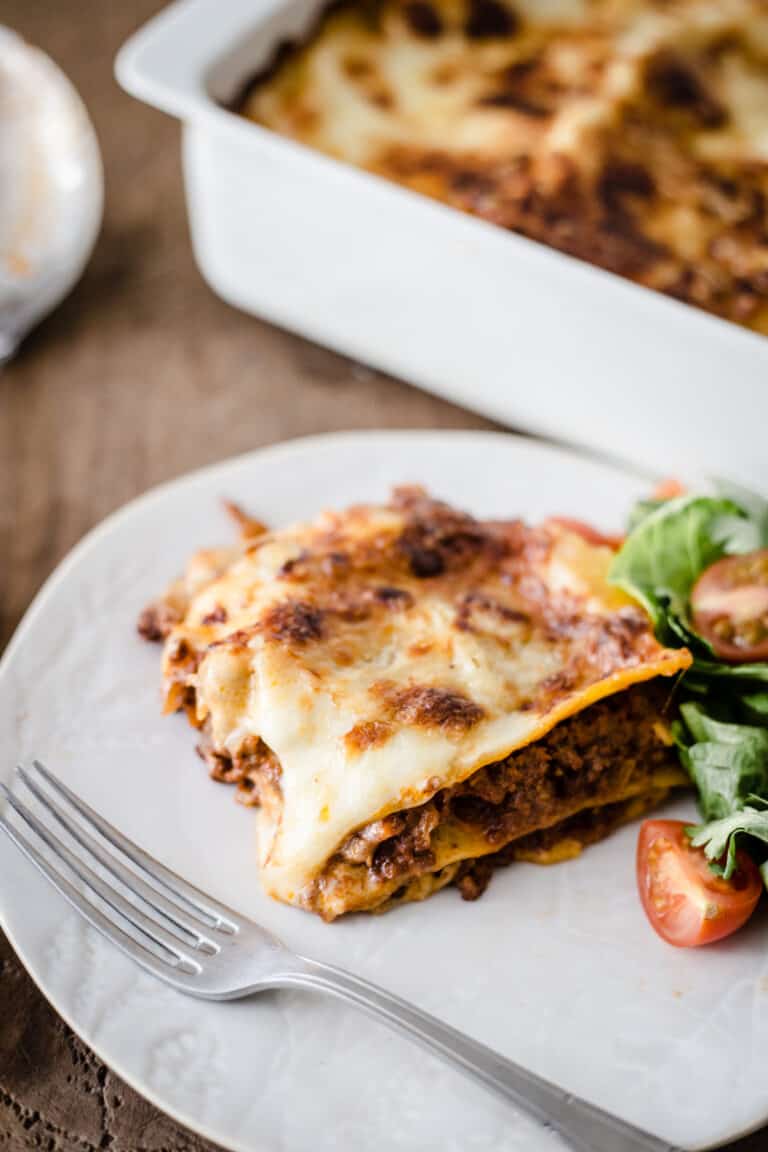 gluten-free lasagne on a plate
