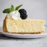 slice of cheesecake on a plate