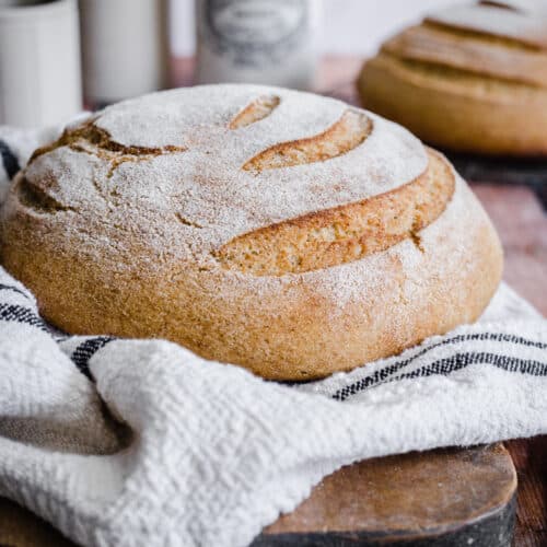 sourdough bread on a wooden board