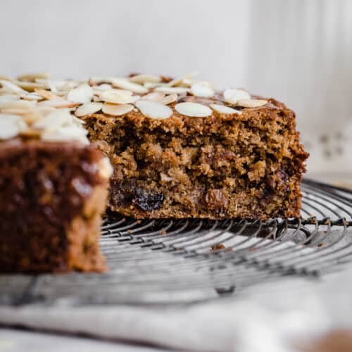 Bramley Apple Fruit Cake on cooling rack