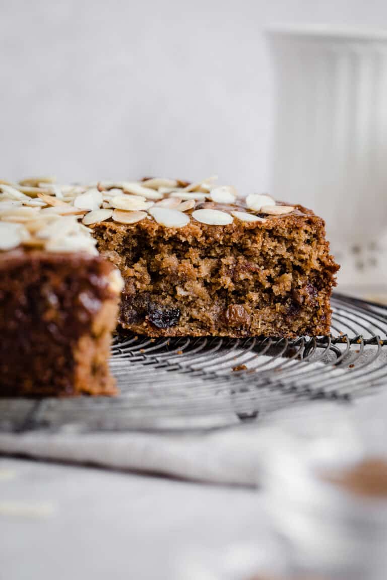 Bramley Apple Fruit Cake on cooling rack