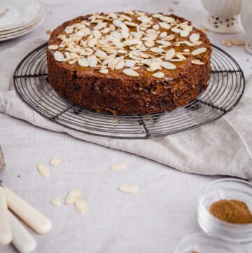 Bramley Apple Fruit Cake on cooling rack