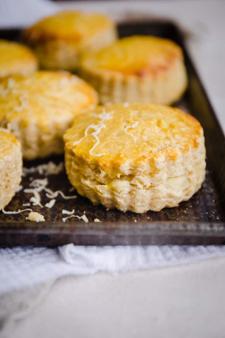scones on a baking tray