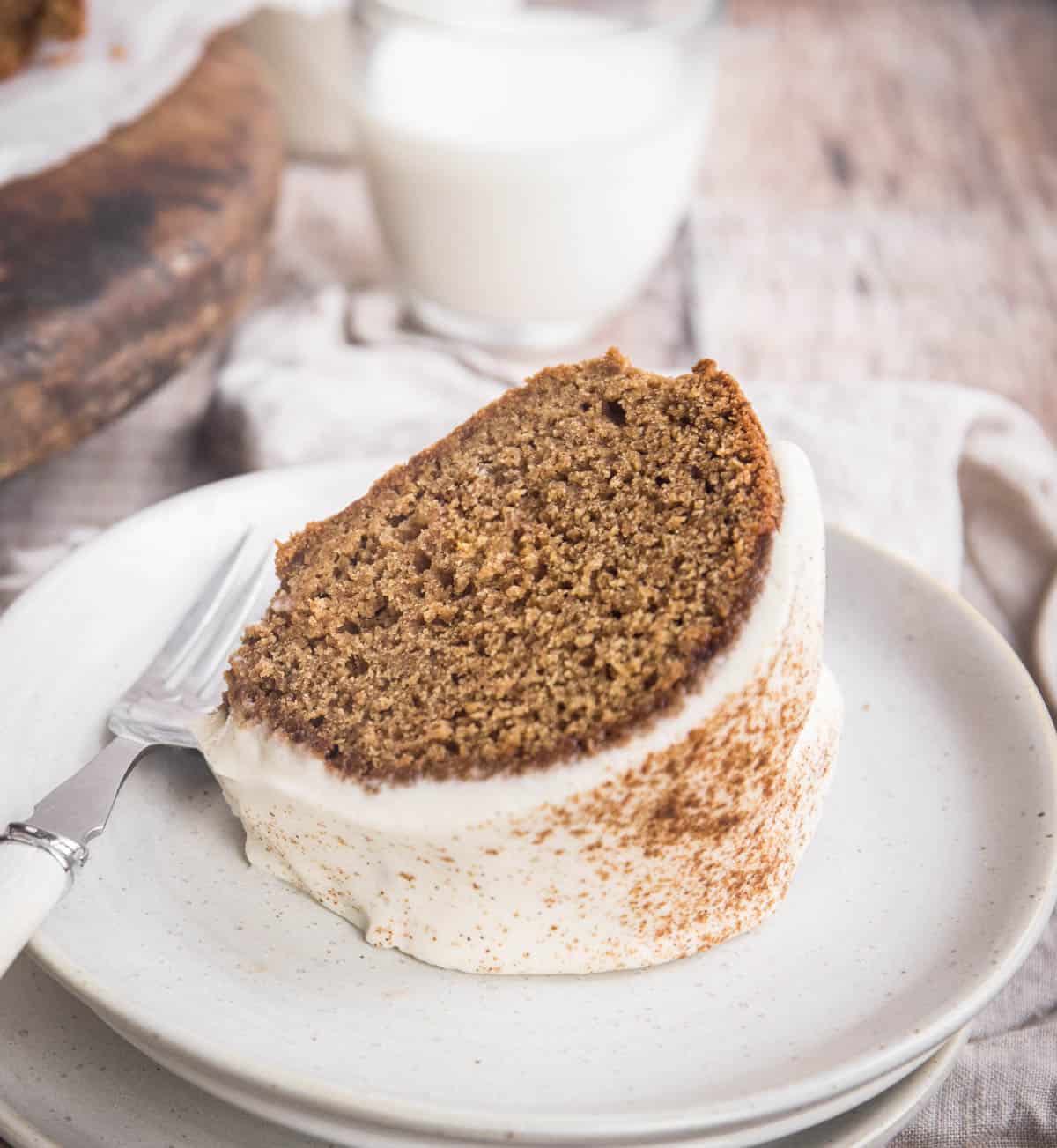 GlutenFree Spice Cake with Cream Cheese Maple Frosting From The Larder
