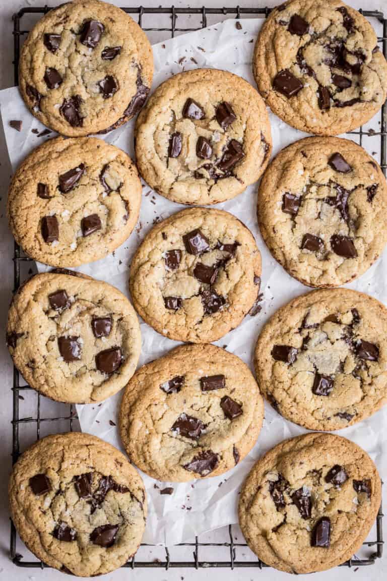 Gluten-Free Chocolate Chip Cookies on wire rack