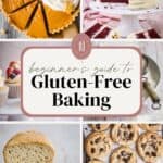 collage of gluten-free baking images for a Pinterest Pin