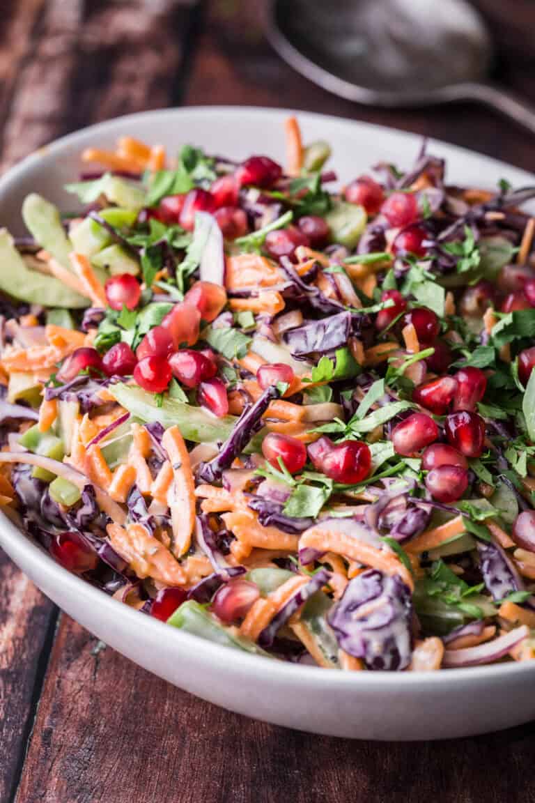 Christmas Coleslaw in a bowl.