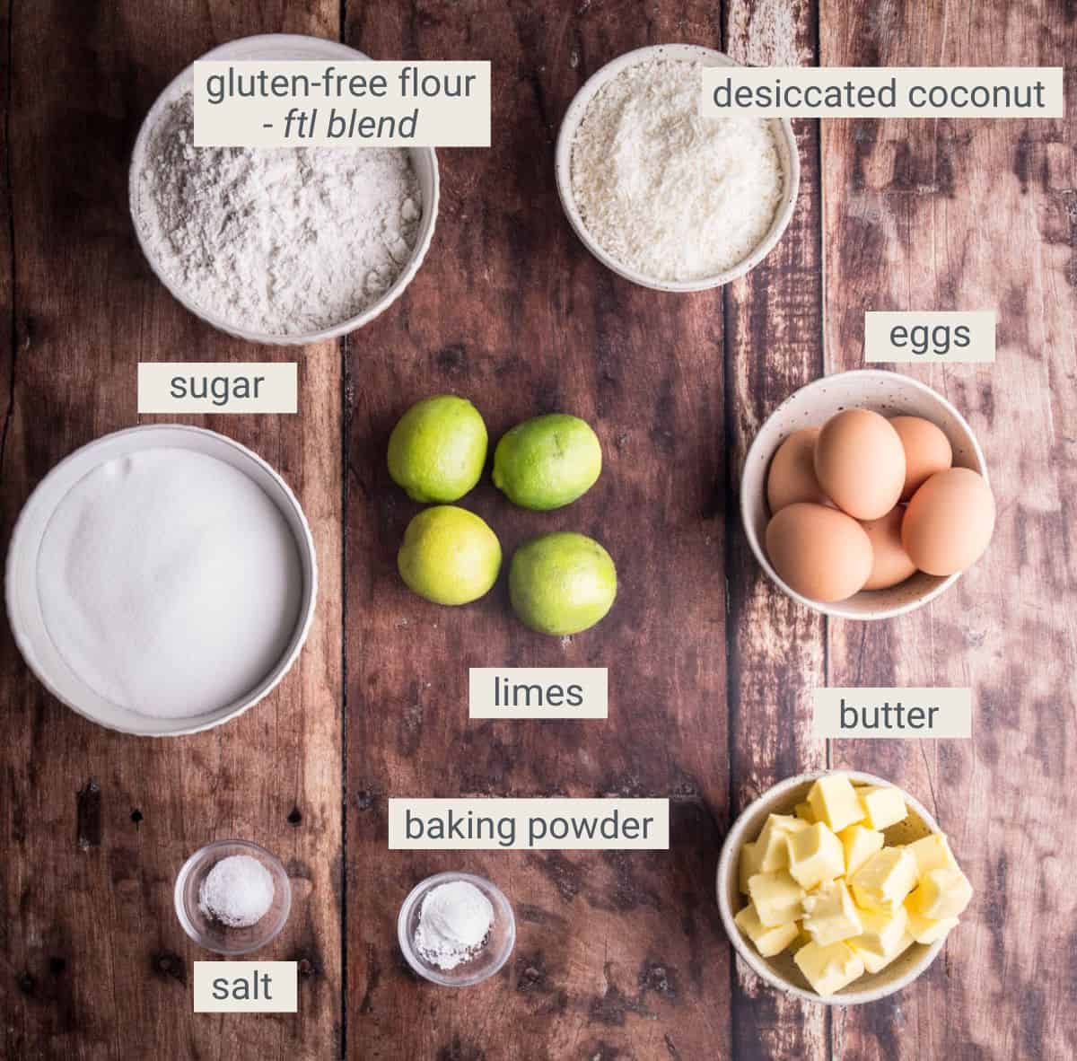 Coconut Lime Cake ingredients