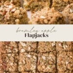Bramley Apple Flapjacks pin image.