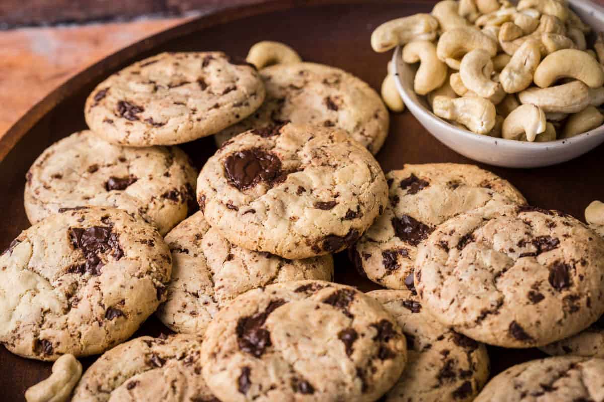 Pile of Cashew Butter Cookies.