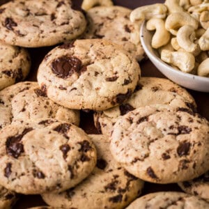 Pile of Cashew Butter Cookies.