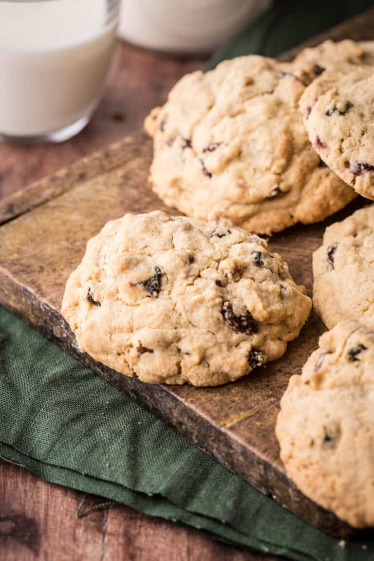 Gluten-Free Rock Cakes on a wooden board.