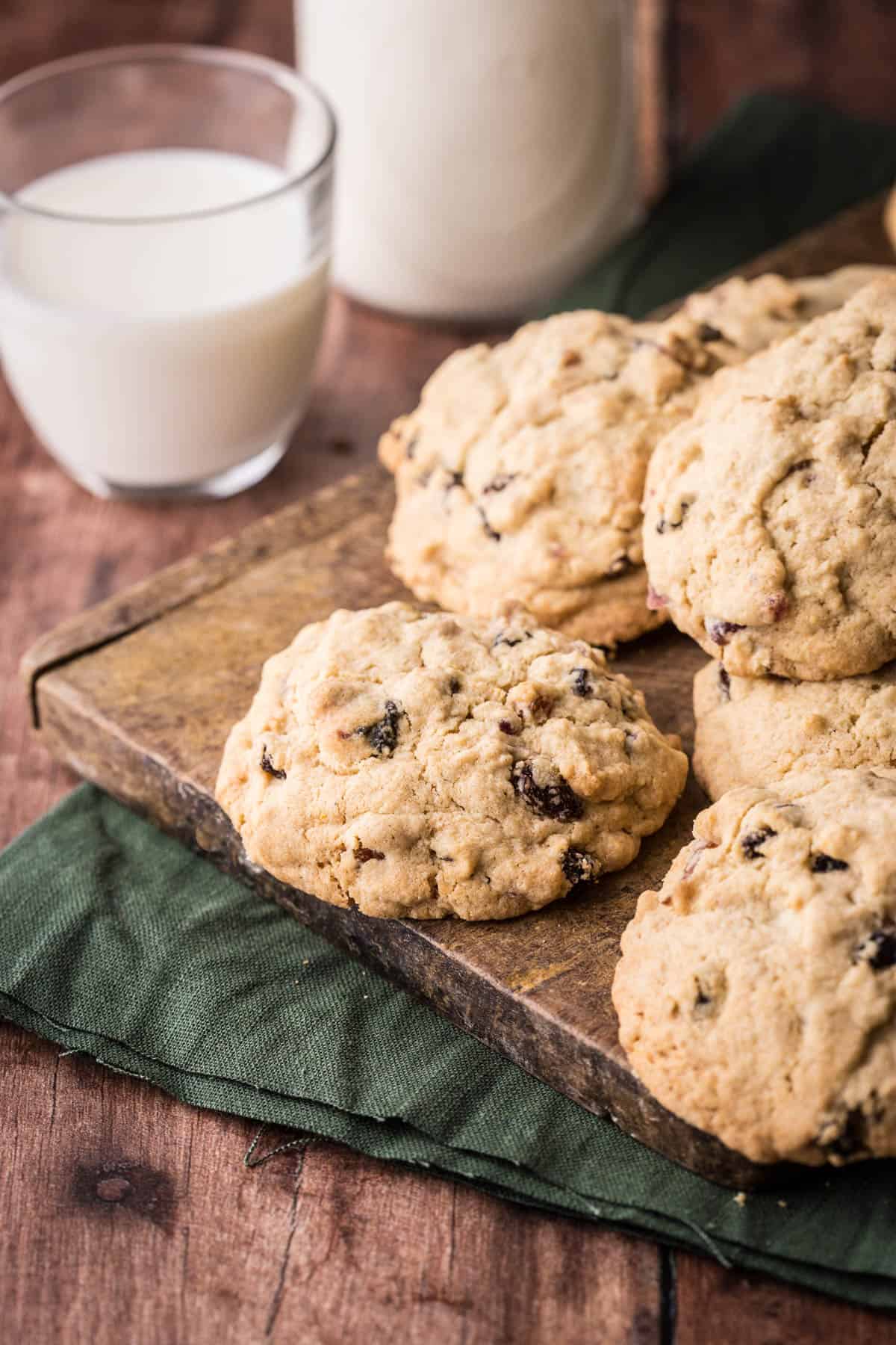 Gluten-Free Rock Cakes on a wooden board.