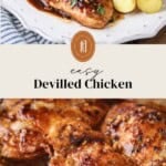 Pin image of Devilled Chicken.