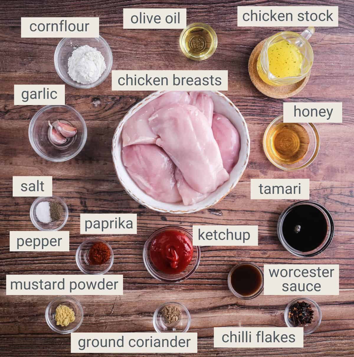 Devilled Chicken ingredients
