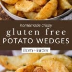 Pin image for potato wedges.